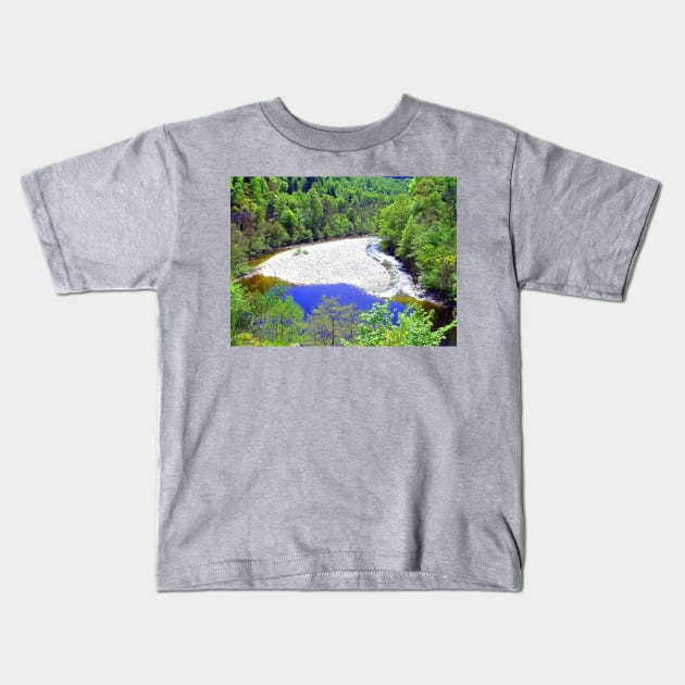 The River Garry at Killiecrankie Kids T-Shirt by tomg